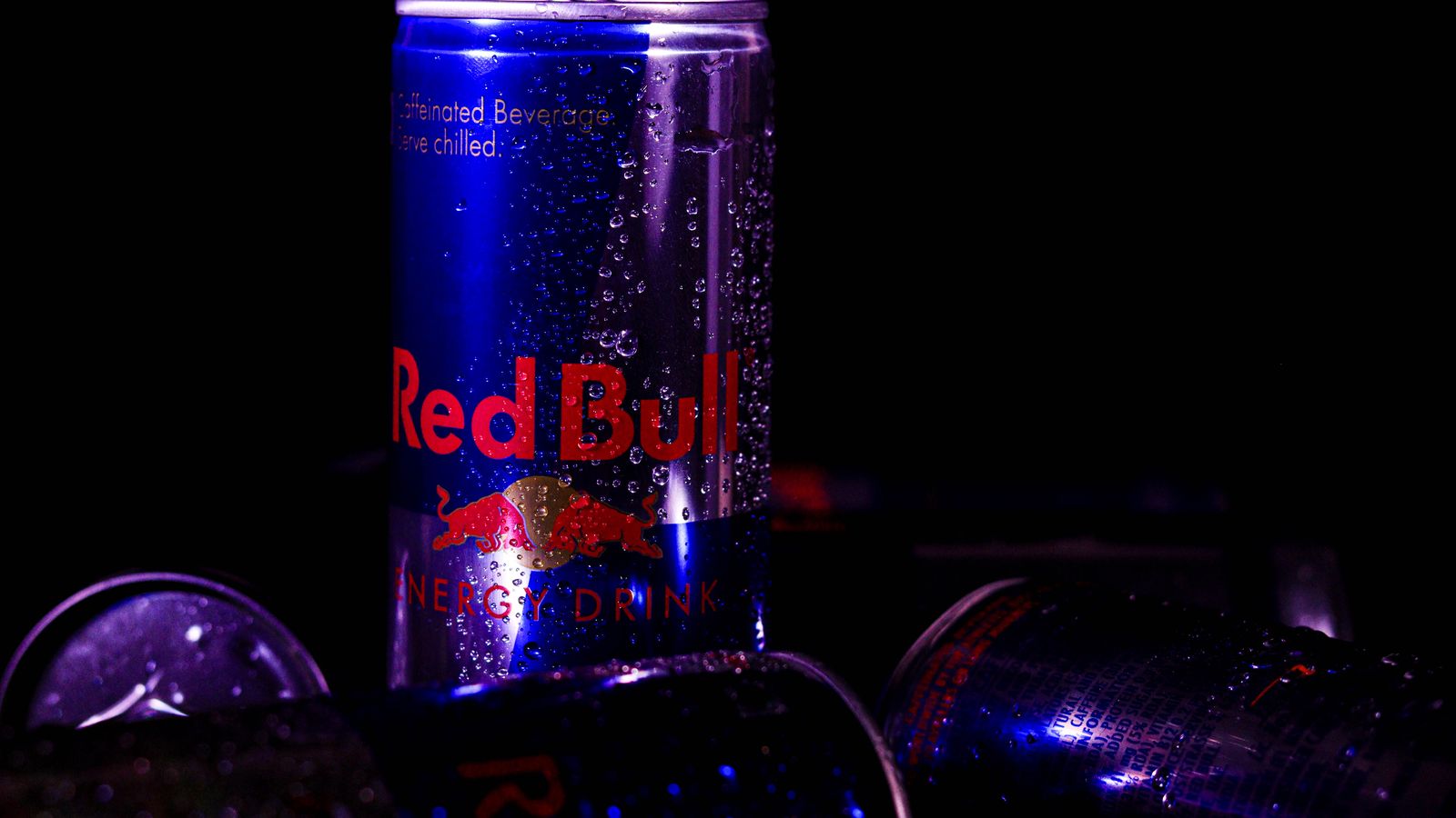 Chilled energy drink cans